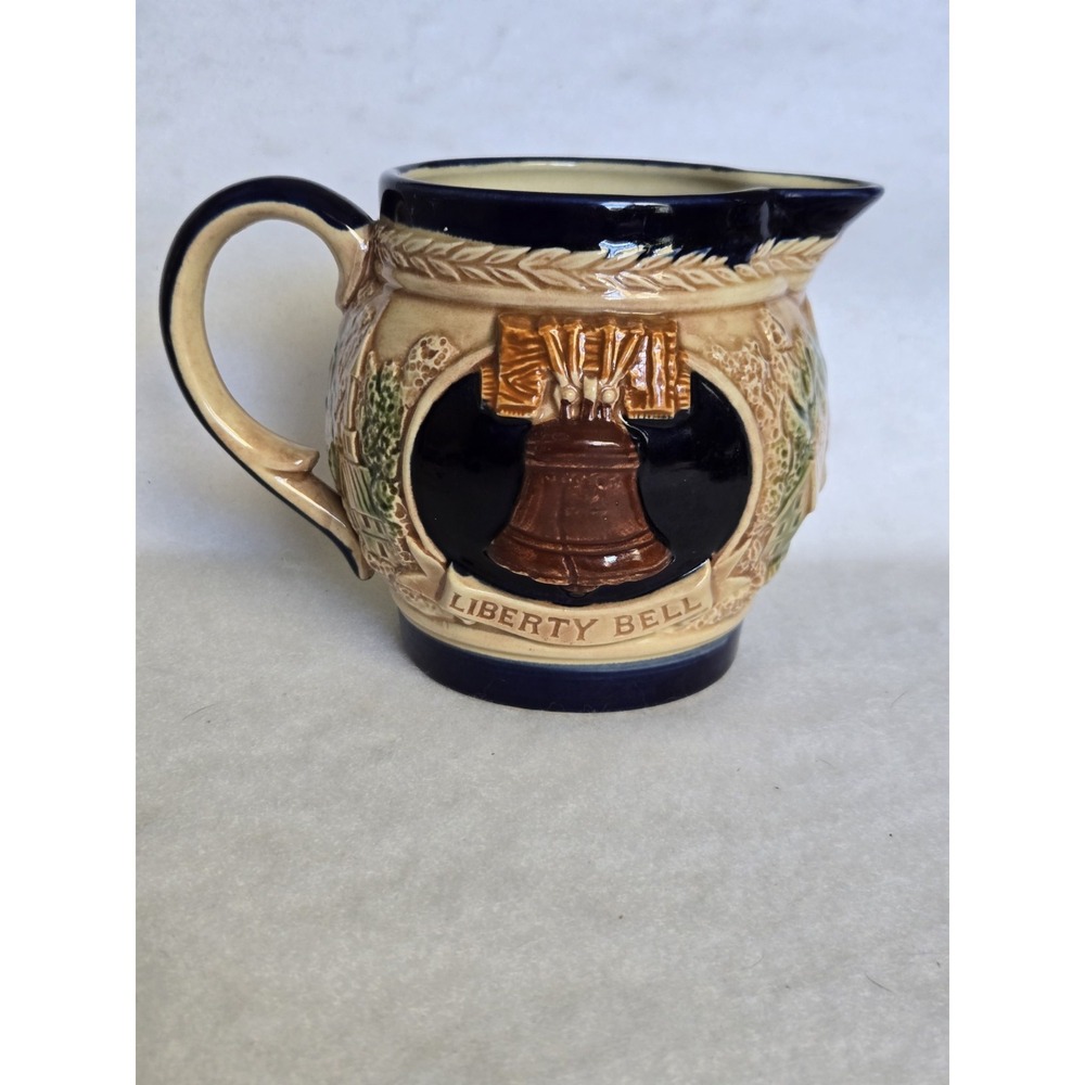 Vintage Mid Century Liberty Bell Ceramic Souvenir Pitcher